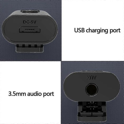 Adaptateur de conversion pour appels mains libres Bluetooth 5.1 sans fil B55 Lavalier pour autoradio et prise auxiliaire (1/2)
