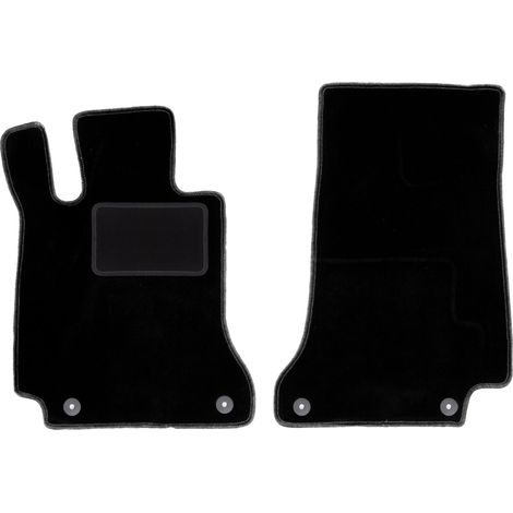 Tapis avant noirs pour Mercedes C W205 avec repose-pieds break, berline (2015-)