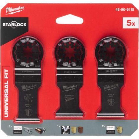 Milwaukee Multitool Zubehörset Sägeblätter Starlock 5x (1/3)