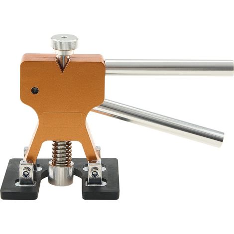 Kit de débosselage sans peinture 60 pièces avec extracteurs dorés, marteau en caoutchouc et outils pour carrosserie et réfrigérateur. (1/5)