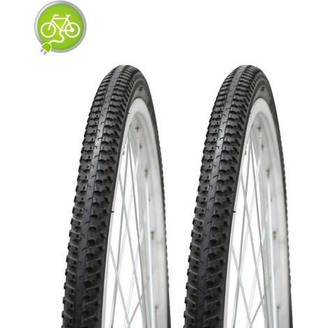 2x Pneu vélo électrique anti crevaison 700x38C = 28 x 1 5/8 x 1 1/2 = 40-622 VAE E-Bike VTT ville VTC Blue way Pneus