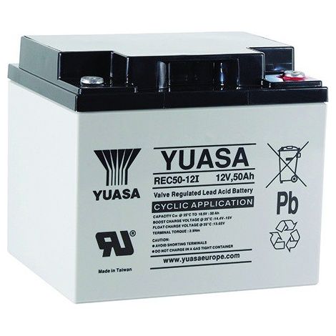 Batterie plomb étanche REC50-12 Yuasa 12v 50ah