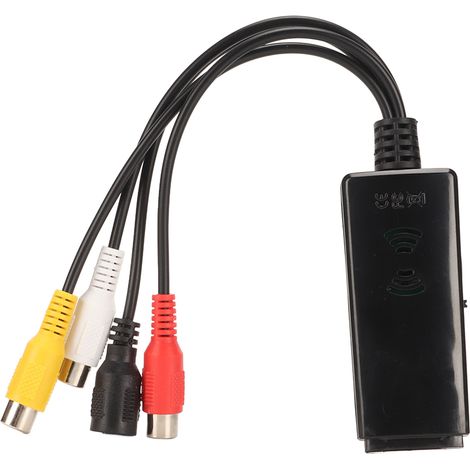 Convertisseur d'interface multimédia RAC vers HD 1080p AV vers HD avec câble d'alimentation USB (1/5)