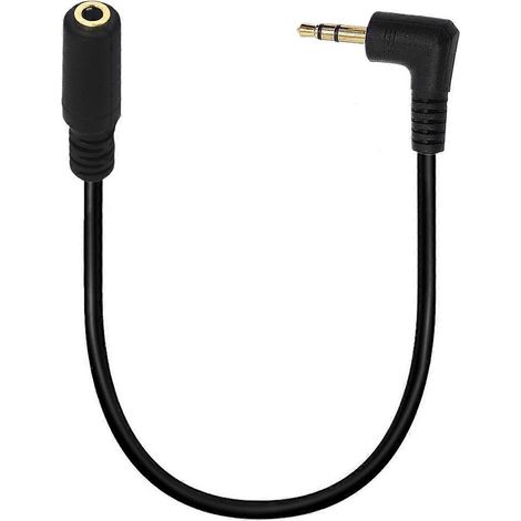 Câble adaptateur audio mâle-femelle coudé 3,5 mm, adaptateur audio TRS vers TRRS 3,5 mm, compatible avec les téléphones portables et les ordinateurs portables. (1/5)