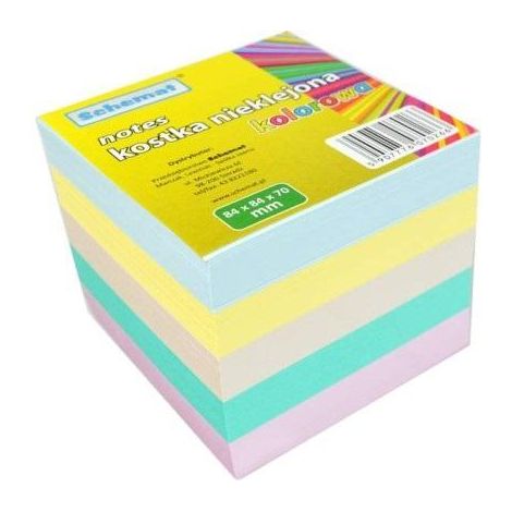 Cubo colorato 84x84x70mm, non incollato