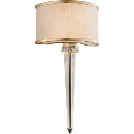 Harlow Applique murale à 2 + 4 lumières DEL feuille d'argent, abat-jour en tissu