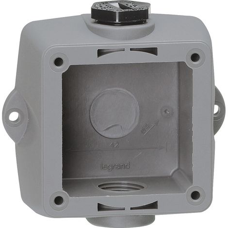 boitier plastique hypra pour prise 2p+t 16 ampères - legrand 53910 (1/2)