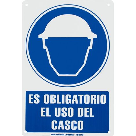 Panneau PVC obligatoire casque, 30x20 cm, haute visibilité et résistance - OBLIGATOIRE