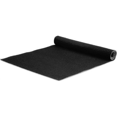 Tapis de course intérieur/extérieur - Noir Tokyo - Largeur : 1 m / 1,33 m / 2 m / 4 m - Épaisseur : 2 mm - Convient pour : intérieur/extérieur (1/4)