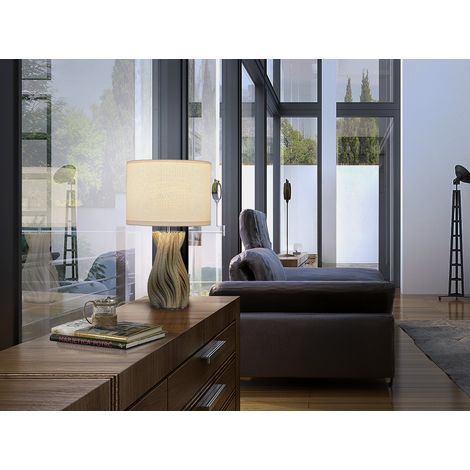 LÁMPARA DE SOBREMESA MERLIN 1L CERAMICA/GRIS