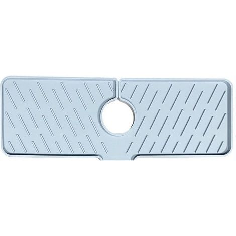 Tapis De Robinet,Tapis Pour Robinet De Cuisine,Tapis Absorbant Pour Robinet,Tampon De Vidange D'éVier,Tampon De Vidange De Qualité Alimentaire (gris clair) (1/4)