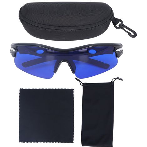 Lunettes de sport cherche-balle UV protection portable cyclisme avec chiffon et étui de rangement pour sports extérieurs 9002F Noir (1/5)