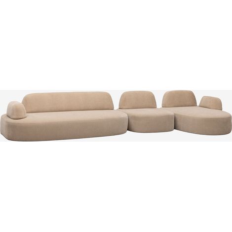 Divano modulare chaise longue destro a 3 pezzi con modulo angolare imbottito Giorgia SKLUM            