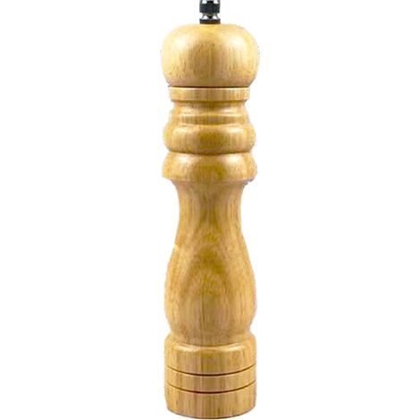 Moulin à Poivre - Cœur En Acier Inoxydable - Bois Naturel - Réglage Fin / Moyen / Gros - Pour Sel De Mer Grains Grossiers Et Poivre Blanc Noir - 1 Pièce (1/5)