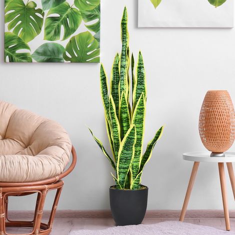 35.5 Inch Indoor-Outdoor Decoration Fake Artificial Snake Plant (1/5)