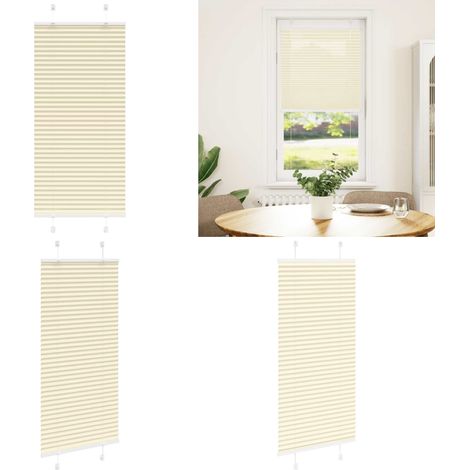 vidaXL Plissee Creme 60x150 cm Stoffbreite 59,4 cm Polyester (1/5)