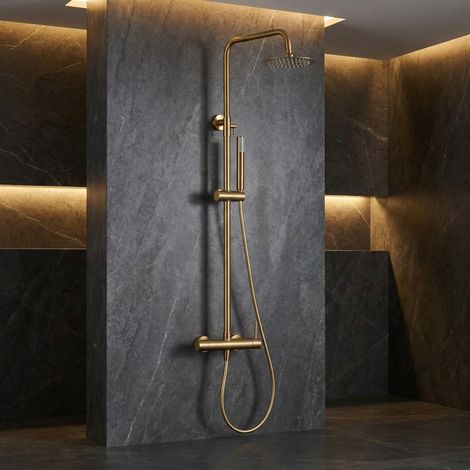 Imex -  Columna Ducha Monomando con Grifo Oro Serie Monza