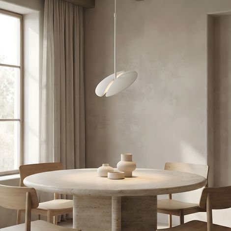 Dawn Lámpara Colgante de Techo LED Modulable de Diseño Moderno. Lámpara de Suspensión con Luz LED Cálida 3000K con Potencia de 27.8W y 1947lm
