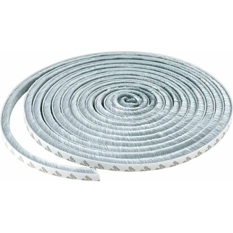 Kit d'étanchéité pour porte et fenêtre, 10m x 1, bande adhésive auto-collante, joint isolant anti-froid et anti-poussière, brosse flexible, protection contre courants d'air (1/5)