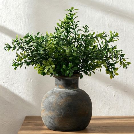 Vase en céramique de 15,2 cm, terre cuite bohème, vase décoratif rustique pour décoration d'intérieur, salon, entrée, mariage, bronze (1/5)