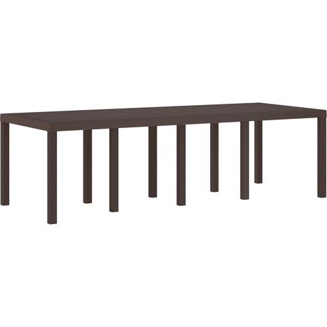 Maison Exclusive - Gartentisch Braun 250 x 100 x 73 cm Poly-Ratta