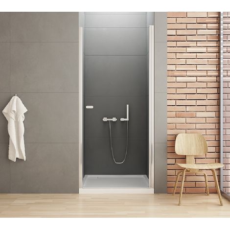 Porte de douche pivotante 70 cm chrome CORFOU CHROME (1/5)