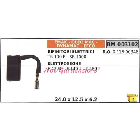 Spazzola EMAK rifinitori elettrici TR 100E SB 1000 elettrosega E 43FC 003102