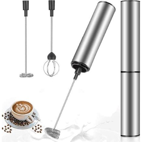 Mousseur à lait rechargeable - Fouet électrique portable - Mini batteur à main - Idéal pour cappuccino, chocolat chaud et œufs (1/5)