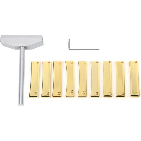 Set di attrezzi per chitarra, 9 pezzi, resistenti all'usura, facili da usare, squisiti e durevoli, con chiave per tasti per strumenti musicali (1/5)