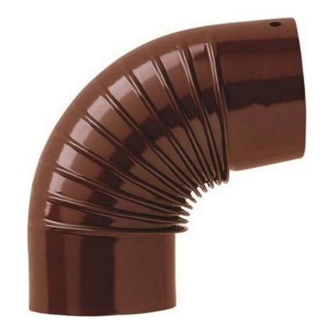 tubo gomito smalbo in acciaio smaltato verniciato marrone, diametro 10 cm