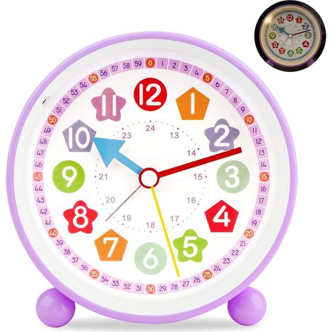 Analog Alarm Clock, Silent And Ticking Alarm Clock