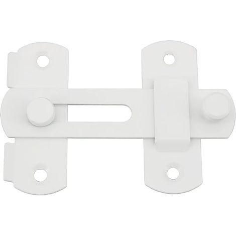 Serratura per porta scorrevole SAYAYO, chiavistello, catenaccio con viti per porte, finestre, armadi e giardini, acciaio inossidabile bianco lucido, EMS9001W (1/5)