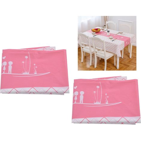 Lot de 2 nappes/sets de table imperméables et oléofuges de style européen, faciles à laver, pour le thé, le jardin ou le camping. Motif pissenlit, double usage. (1/5)