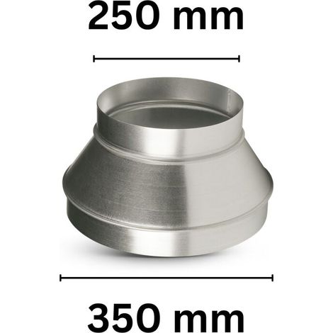 Reduzierstück 250 mm / 350 mm Metall – Lüftungsreduzierung Adapter (1/5)