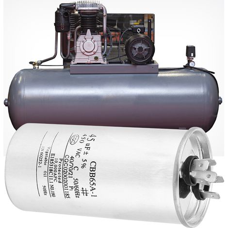 Condensateur CBB65 45UF 450V à feuille d'aluminium pour compresseur de climatisation, condensateur de démarrage (1/5)