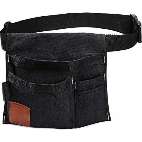 Ceinture porte-outils en toile et nylon – 6 poches – Tour de taille 25 à 48 pouces – Boucle en plastique résistant – Légère et durable