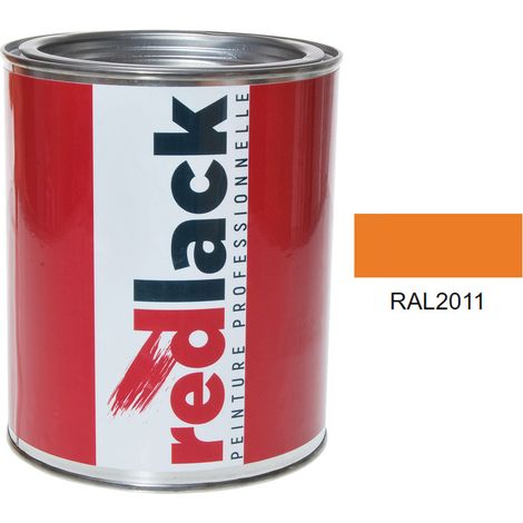 Barattolo da 1L di vernice – RAL 2011 – Arancione scuro – satinata – multisupporto – Redlack