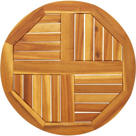 Tischplatte Ø60x2 cm Rund Massivholz Akazie