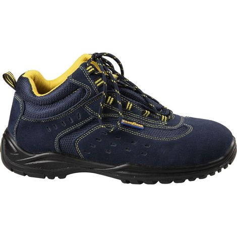 Goodyear Scarpe antinfortunistiche alte metal-free S1P in pelle scamosciata blu numero 40 (1/4)