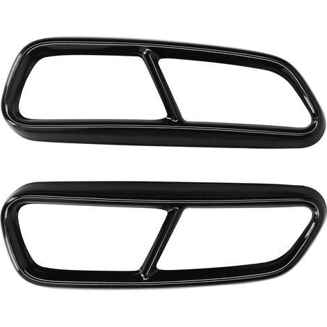 Embout d'échappement quadruple en acier inoxydable noir brillant, remplacement pour Audi A6 C7 2016-2018