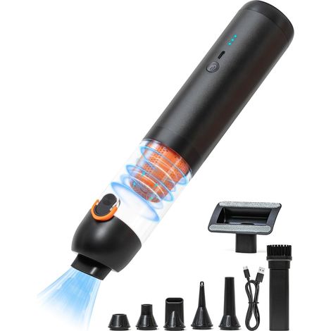 Mini aspirapolvere portatile senza fili 4 in 1 da 19000 Pa per auto, scrivanie e tastiere (1/5)