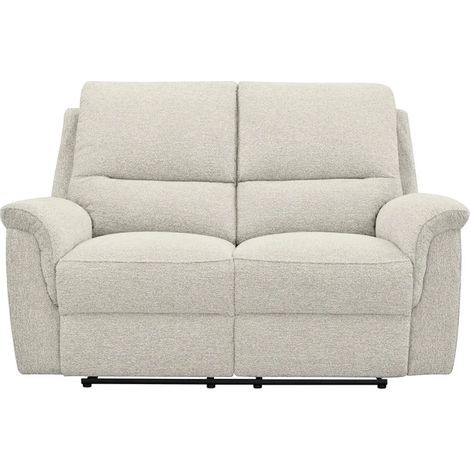 Canapé relax électrique 2 places en tissu doux beige – LEONIE (1/5)
