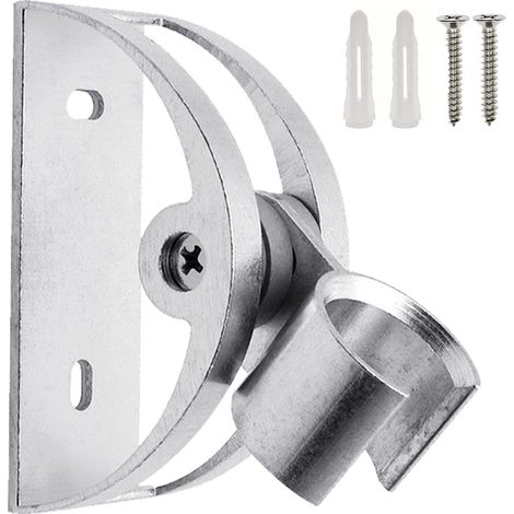 Soporte para cabezal de ducha, acero inoxidable, ajustable a 55°, montaje en pared, baño (1/5)