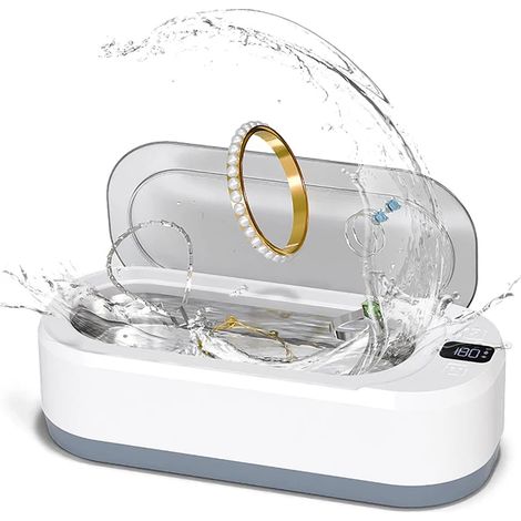 Nettoyeur à ultrasons, 350 ml, 48 kHz, avec minuterie numérique à 3 chiffres, convient aux lunettes et aux bijoux. (1/5)