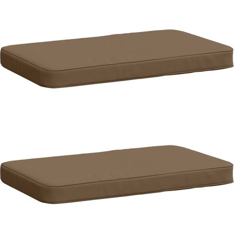 Coussins de banc 2 pièces VUGHT 2 pcs 100 % polyester Taupe vidaXL