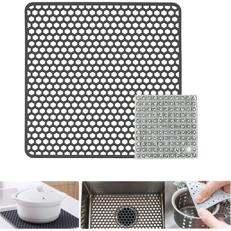 34.5 cm x 34.5 cm Stainless Steel or Porcelain Farmhouse Sink with Fruit and Vegetable Cleaning Brushes (1/5)