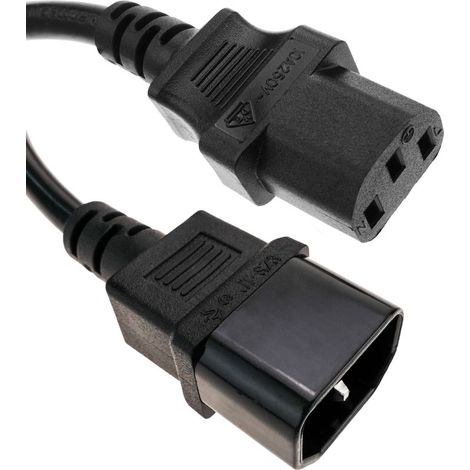 Câble d'alimentation électrique IEC-60320 C13 à C14 1.8 m (1/5)
