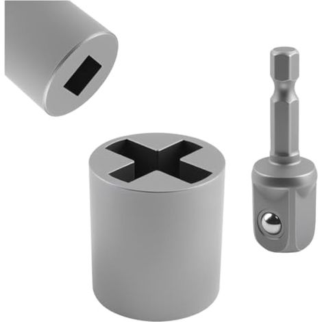 Lot de 2 adaptateurs de cric ciseaux très résistants, adaptateur de cric ciseaux pour levage de crics ciseaux, adaptateurs universels et conversion de prise de ciseaux pour voiture (1/5)