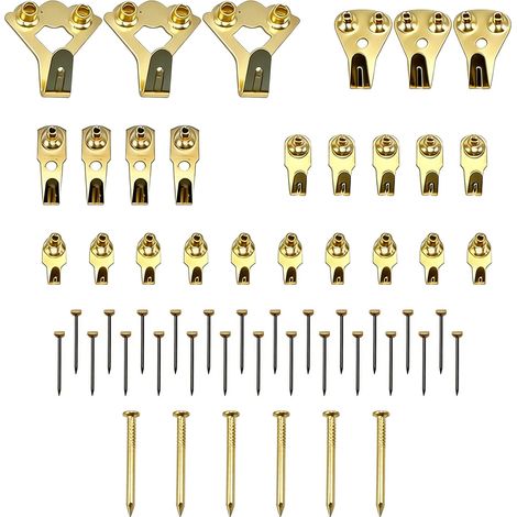 25 Pièces Kit de Crochets Muraux pour Cadres, Crochets pour Cadre Photo en Métal, Crochet pour Cadre, Crochets de Suspension de Photo, pour Tableaux, Photos, Miroirs et Œuvres d’Art (1/5)