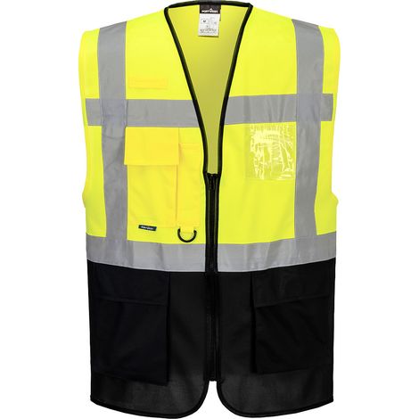 Gilet Executive Warsaw - Taglia XS - Giallo/nero - Portwest